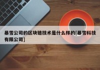 暴雪公司的区块链技术是什么样的[暴雪科技有限公司]